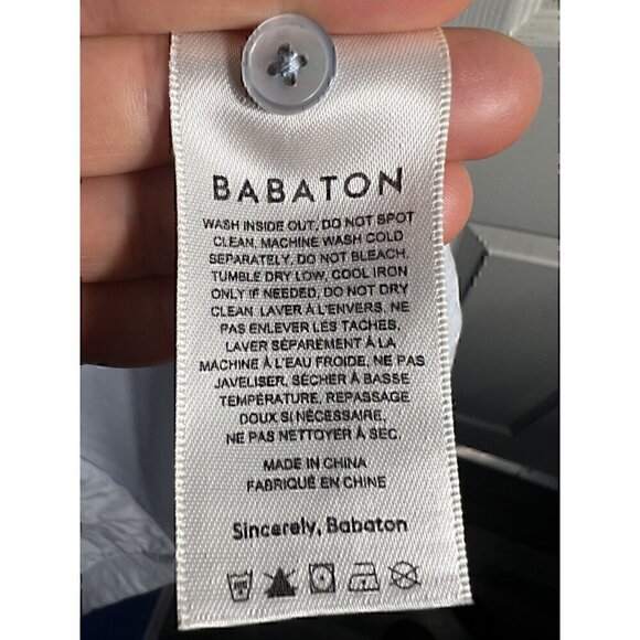 BABATON BY ARITZIA Light Gray Long Sleeve Button-Up Shirt With Dual Chest Pocket - Picture 10 of 10